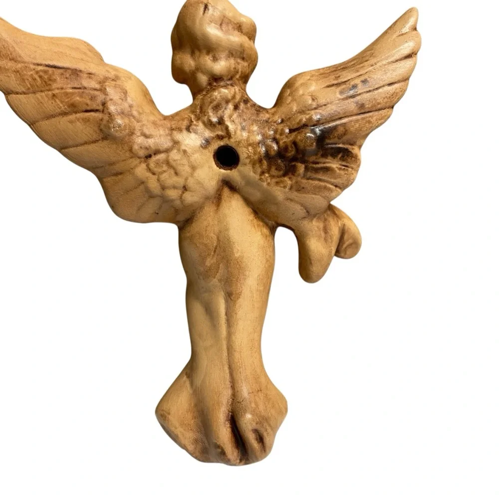 Vintage Angel Atlantic Mold 1970s Nativity Ceramic Replacements Brown